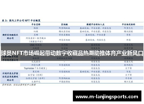 球员NFT市场崛起带动数字收藏品热潮助推体育产业新风口